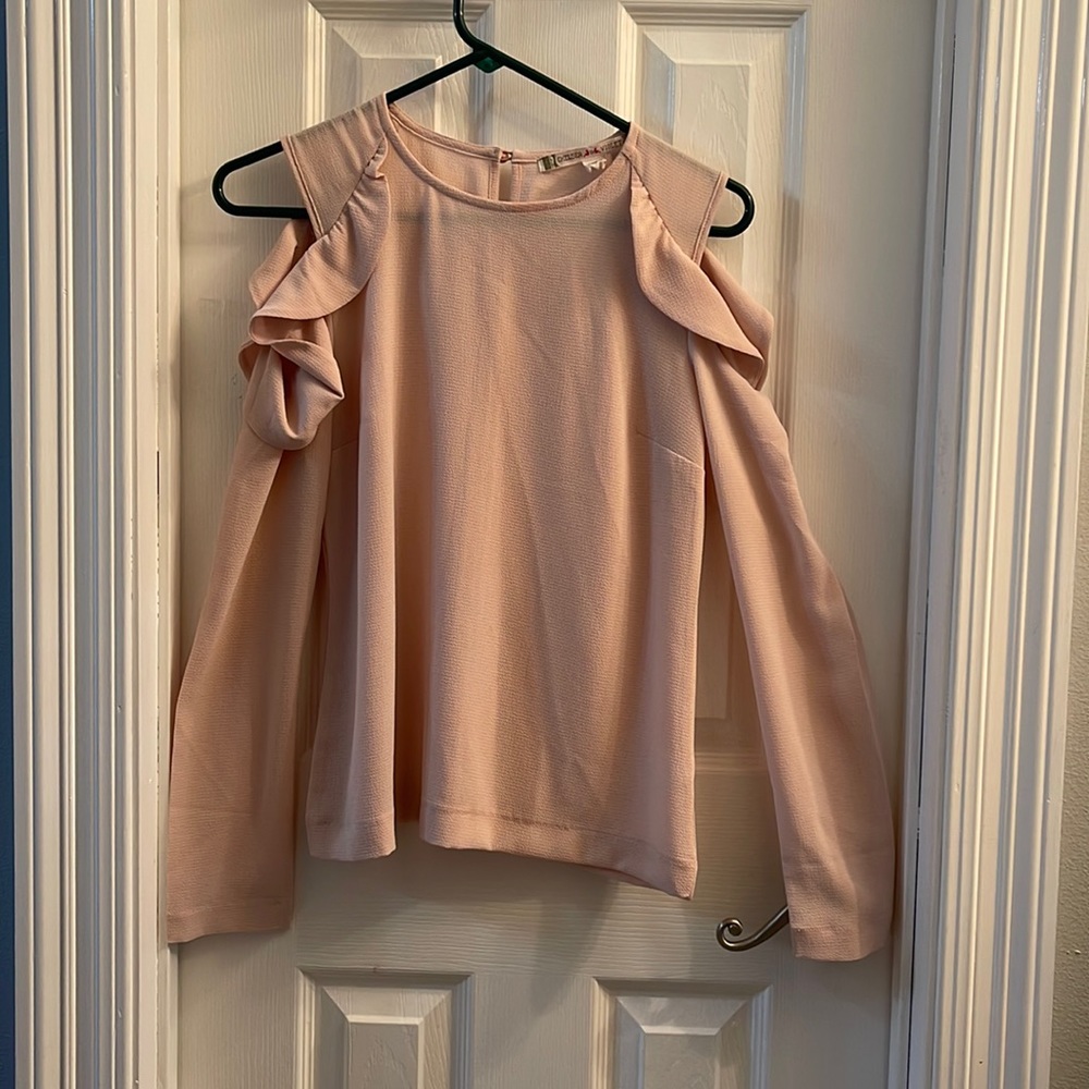 Chelsea & Violet Open Shoulder and Long Sleeve Blouse